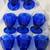 8 vintage blue glass sherbets Anchor Hocking 3 thumbnail