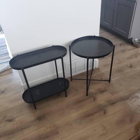 Two Black Side Tables 1