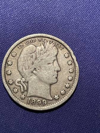 1899 Silver Barber Quarter 1