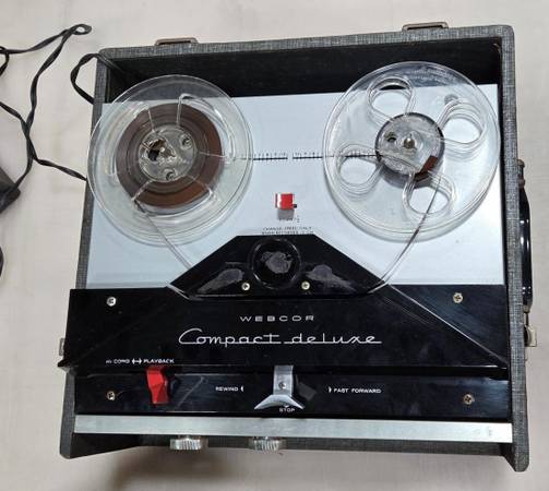 Vintage Webcor Compact Deluxe Reel TAPE Recorder 1