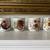 Set of 4 Vintage Japanese Cream colored porcelain Sake cups 3 thumbnail