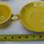 Fiesta ware Sunflower Yellow Tea Cups & Saucer Vintage. Good Condition 9 thumbnail