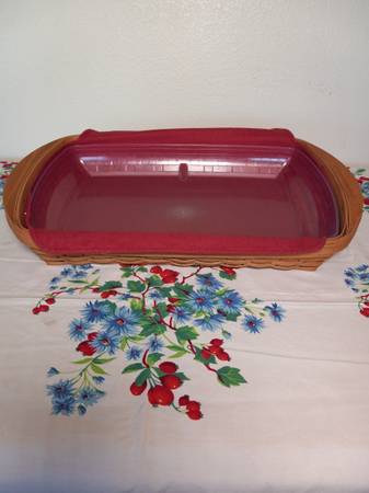 Longaberger Serve It Up Large Tray, Protector, Liner -Nice! 1