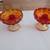 2 AMBER CANDLE HOLDERS 1 thumbnail