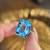 Aquamarine Platinum Diamond Ring 5 thumbnail