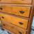 Vintage Tiger Maple Colonial Revival 5-Drawer Highboy Dresser 5 thumbnail