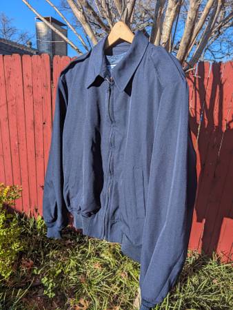 DSCP USAF Navy Blue Bomber 1950s Ricky Rockabilly Style Jacket 48R 1