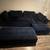 LARGE NAVY BLUE MODULAR SECTIONAL + OVERSIZED MATCHING OTTOMAN  ‘LIKE NEW’ 2 thumbnail