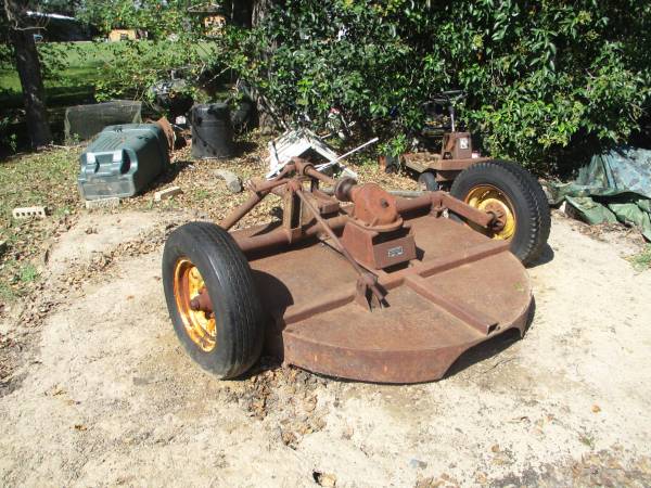Extremely Rare Pull-Type "Bush Hog Brand"5ft Grass Cutter Has 2 Wheels 1
