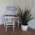 Vintage antique white ivory dining table desk chair retro shabby chic 7 thumbnail
