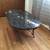 Unique Oval Granite Coffee Table with metal base 3 thumbnail