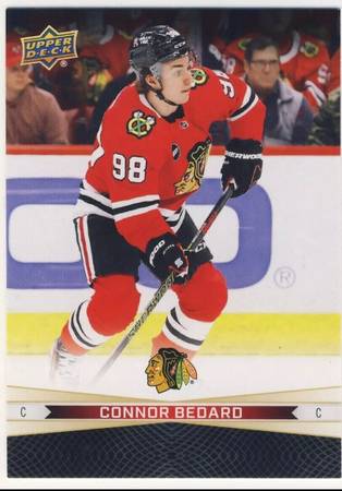 23-24 Upper Deck Tim Hortons Duos Connor Bedard Rookie Card Blackhawks 1