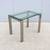 1980's Custom Made Brushed Stainless Steel & Clear Glass Side Table 15 thumbnail