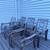 Set of 6 steel patio dining chairs with cushions 2 thumbnail