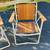 Vintage Red Wood Cedar Aluminum Folding Chairs, Mid Century Modern Pat 4 thumbnail