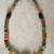 Genuine Orange, Green, Gold Color Agates Beads & Unakite Necklace 1 thumbnail