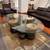 Designer Coffee Table Set - Glass Top & Matching Stools, flat rug 8 thumbnail