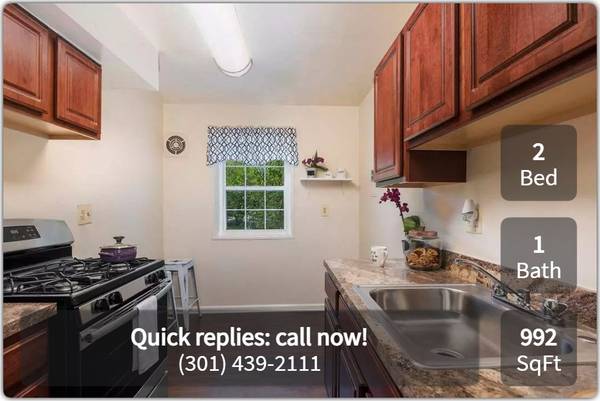 $1,875 / 2br - 992ft2 - Everything you've been looking for! Elegant 2bd/1bth (Hyattsville - University of Maryland)63896276801923121
