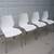 4 stacking IKEA white plastic chairs 7 thumbnail