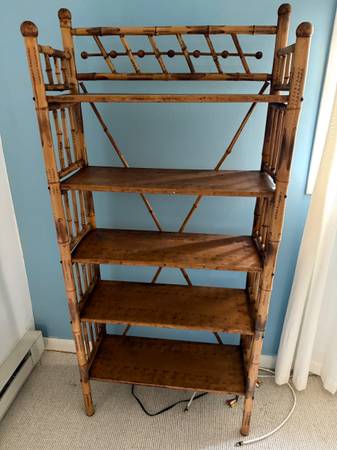 Beautifully styled Rattan  bookcase 1