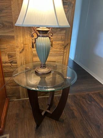 Glass coffee and end tables 1
