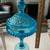 Vintage Indiana Glass Capri Diamond Point Lidded Pedestal Compote - Candy Dish 4 thumbnail