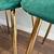 Emerald green gold velvet dining chairs 3 thumbnail