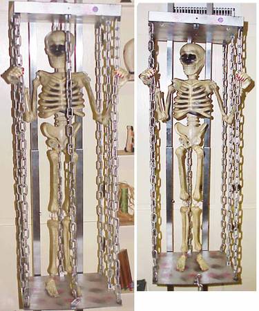 VTG Gemmy Skeleton Colgante Animado en Jaula con Movimiento y Sonido de Grito - $95 (SE Salem)63435574754049124