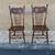Vintage Victorian pressback oak dining chairs 5 thumbnail
