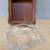 ASHTRAY - Genuine Wood Base with Clear Glass Ash Tray Insert  about 5" 6 thumbnail