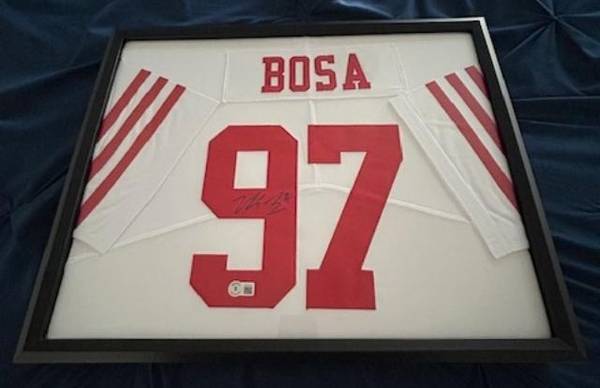Nick Bosa On Field Signed Jersey San Francisco 49ers (Beckett) COA 1