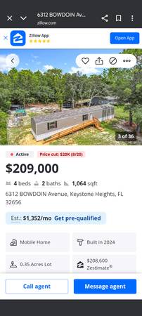 $209,000 / 4br - 1150ft2 - 2024 mobile home with owner finance (Keystone heights)63823031863299120