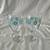 Set of Two 1970s Libbey Goblets with Turquoise Floral/Atomic Pattern 7" tall 2 thumbnail