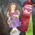 Brown haired angel statute in a purple dress 3 thumbnail
