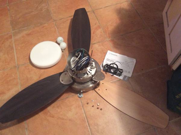 Ceiling fan , very easy install . sorta like propeller style . 1
