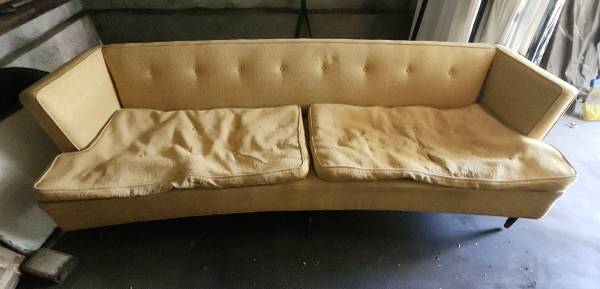 Vintage low curved sofa 1