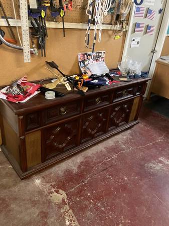 Vintage record player home stereo amp radio full size 1