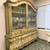 Mid-century modern French country Style antique painted Breakfront Cur 9 thumbnail