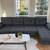 New Gray Modular Sofa With Reversible Chaise 1 thumbnail