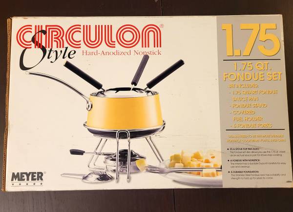 Complete Cheese/Chocolate Fondue Set (1.75QT) (IN ORIGINAL BOX) 1