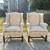 Hickory Chair Crewel Style Fabric Wing Back Arm Chairs - A Pair 14 thumbnail