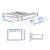 White ikea queen size bed frame with storage 3 thumbnail