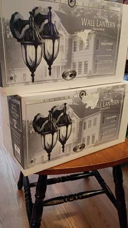 OUTDOOR WALL LIGHTS  New in box (2 boxes) 1