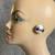 Vintage Signed Sterling Silver Wavy Disc Shape Earrings 1.5" Diameter 1 thumbnail