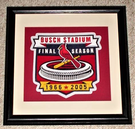 Over-Sized St. Louis Cardinals Busch Stadium Final Season Framed Patch 1