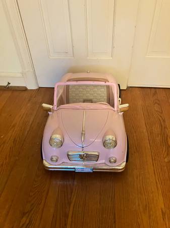 Our Generation pink retro convertible dollar car 1