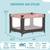 Zodiak Portable Playard in Grey and Pink, Lightweight, Packable and Ea 4 thumbnail