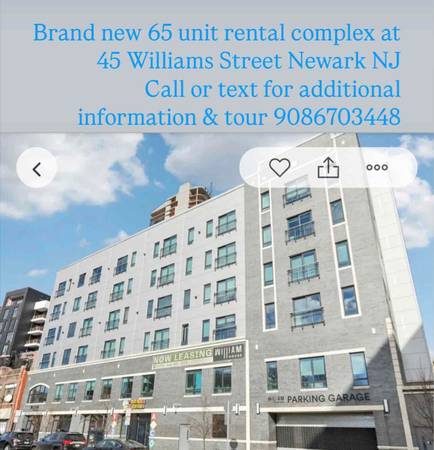 Newark 65 Units Studios Bedrooms - Room for Rent