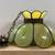 Vintage 8 Panel Tiffany Style Green Tulip Slag Glass Hanging Lamp 2 thumbnail