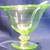 Vaseline Uranium Glass Footed Bowl & Ladle 2 thumbnail